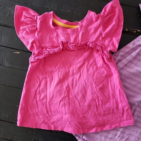 Lot of 3 Girl 4 4T Short Long Sleeve Shirt Dress LuLaRoe Cat & Jack Garanimals - Picture 3 of 12